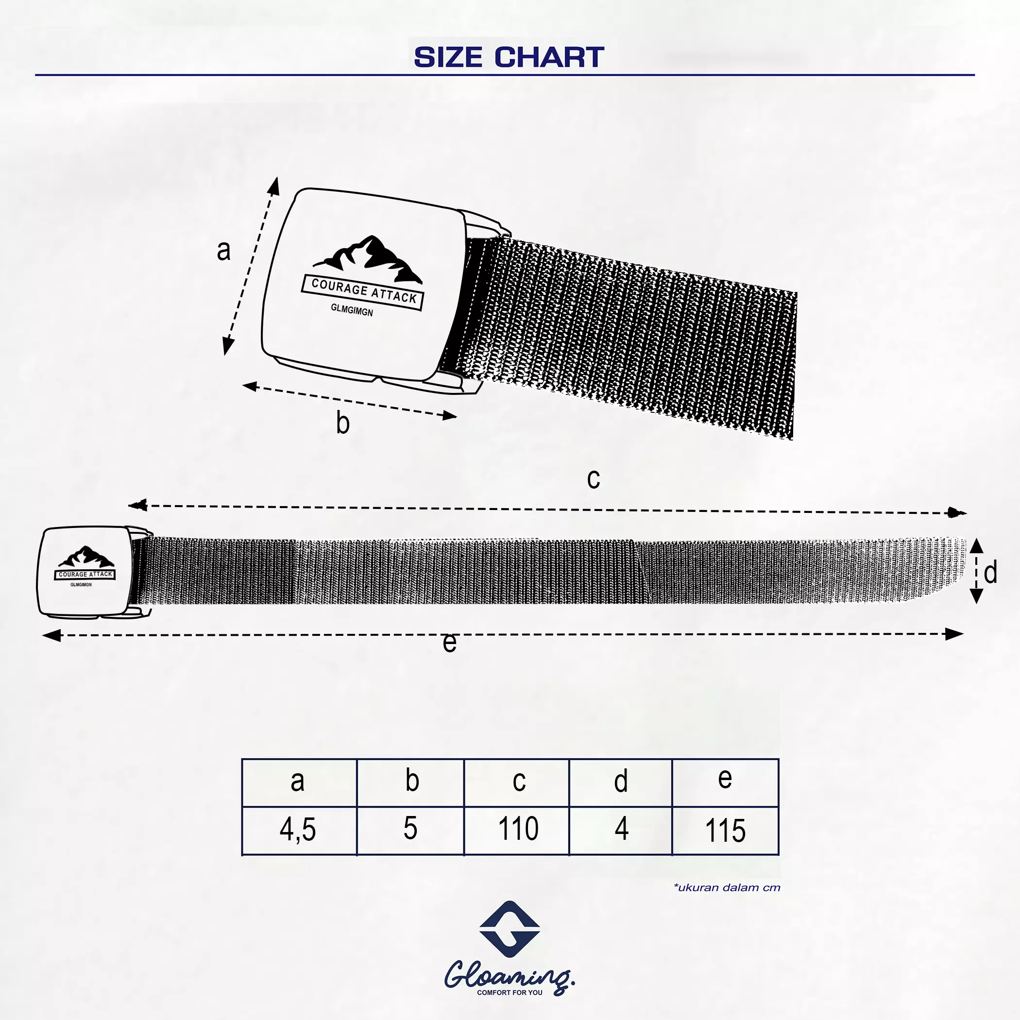Gloaming Sinc Black Ikat Pinggang Pria Kanvas Original Gloaming Belt
