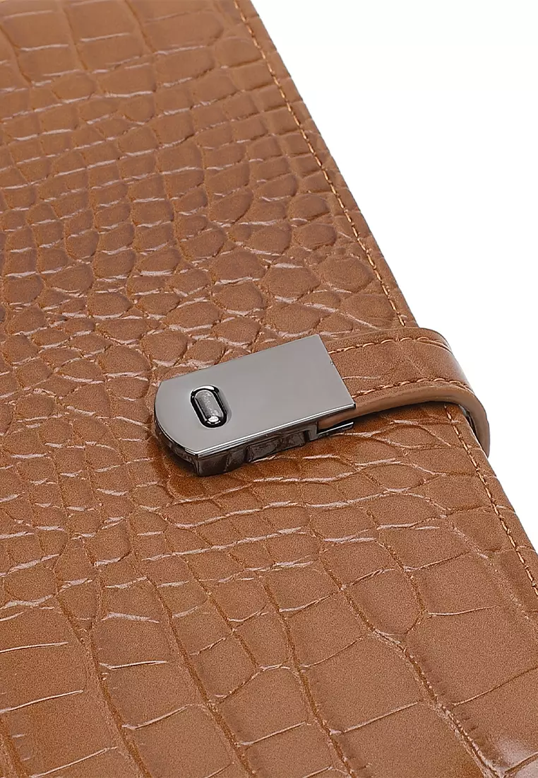 Women's Long Croc Purse / Wallet (Dompet Panjang Wanita) - Cokelat