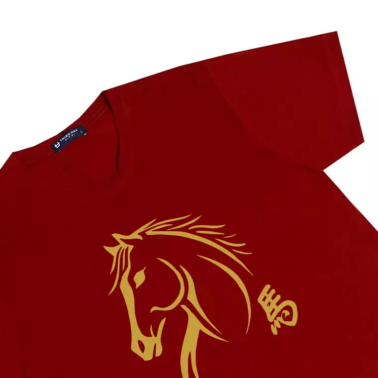 THIRDDAY Kaos Imlek 2026 Sinciah CNY illus horse merah maroon MTY48