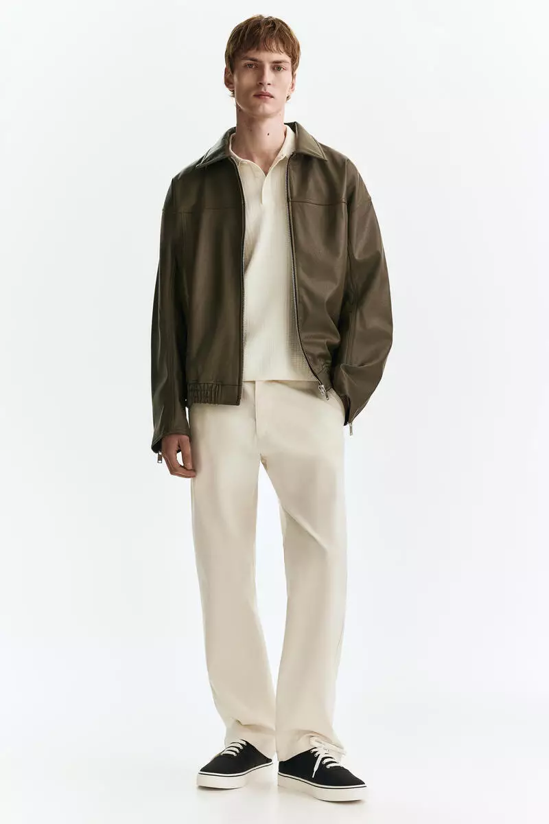 Regular Fit Textured-knit polo shirt