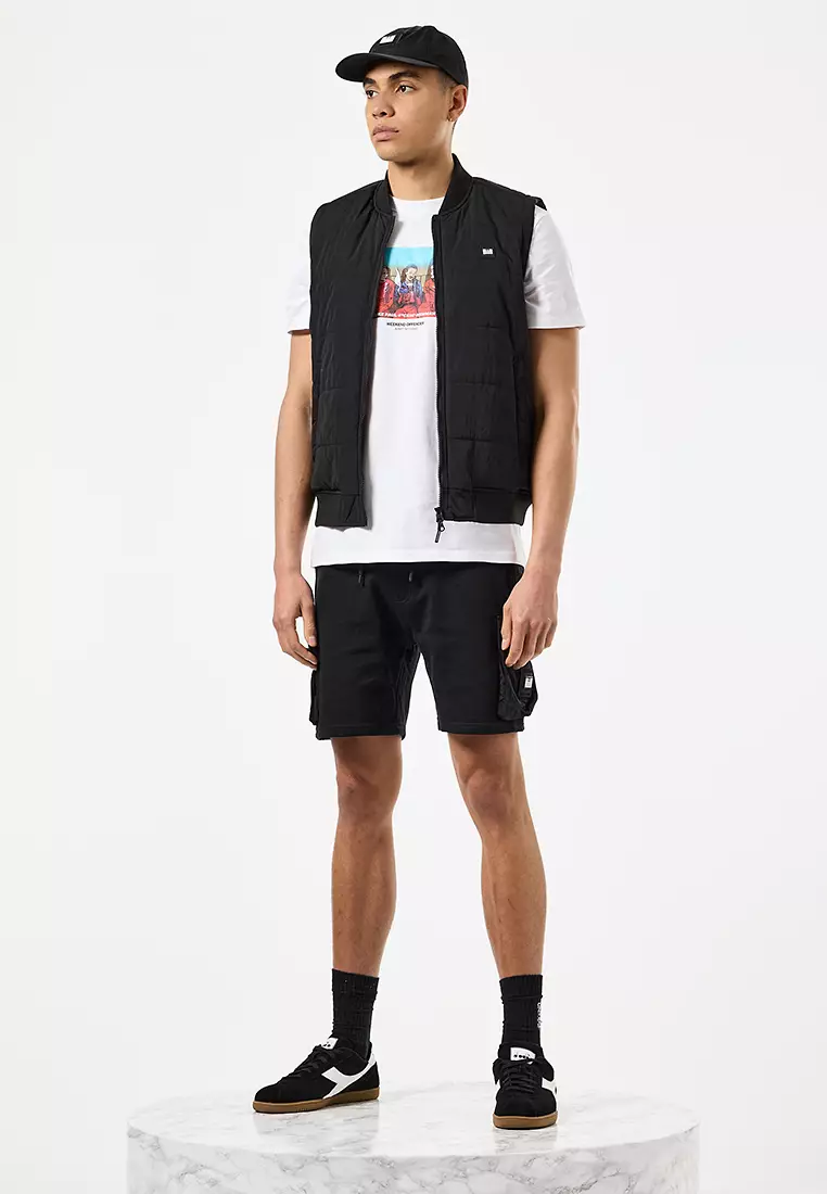 MENS BLACK SAHARUN LIGHTWEIGHT QUILTED GILET