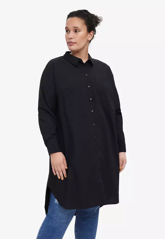 Plus size 2024 longline shirt