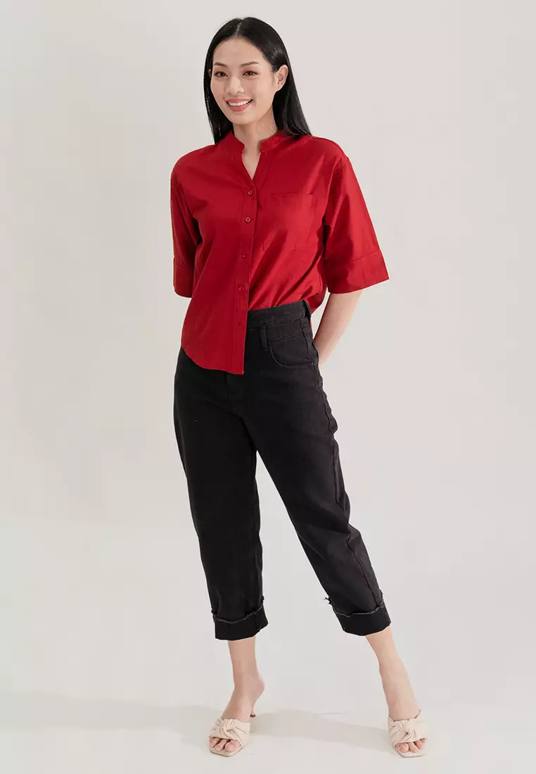 Linen Shirt Top