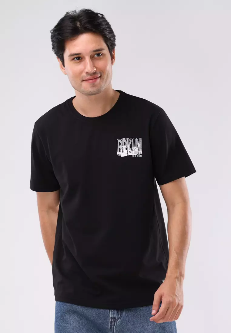 Round Neck Waffle Tee Short Sleeves