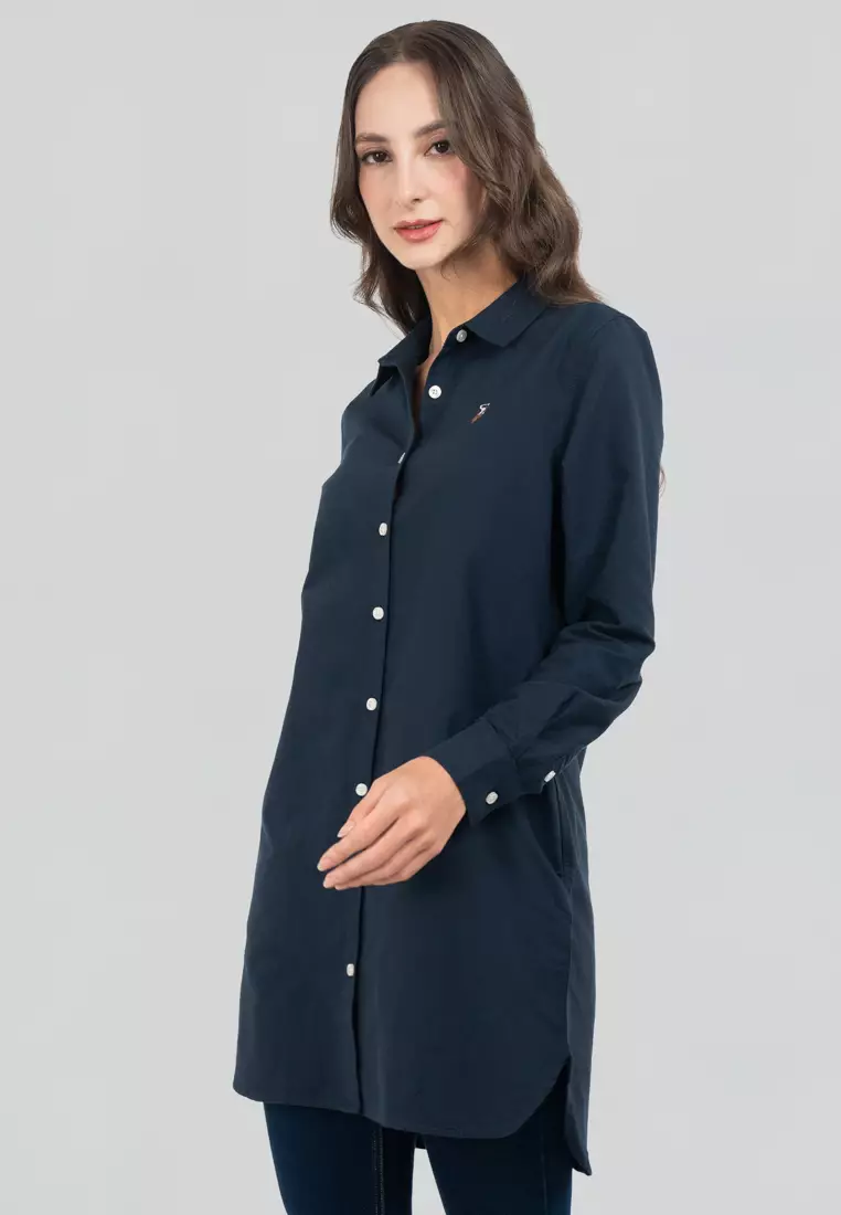 Polo Haus - Women’s Oxford Long Sleeve Shirt Dress WBSD008C
