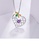 Glamorousky silver 925 Sterling Silver Fashion Creative Elf Hollow Heart Pendant with Amethyst and Necklace C4B01AC5AC27E0GS_3