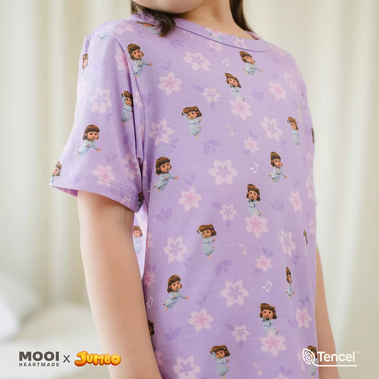 Mooi x Jumbo Setelan Anak Unisex Tencel Short Pajamas Kids - Meri