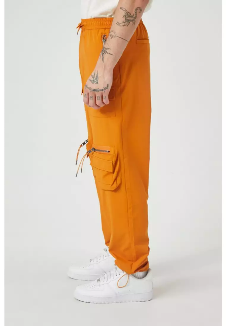 Drawstring cargo joggers online