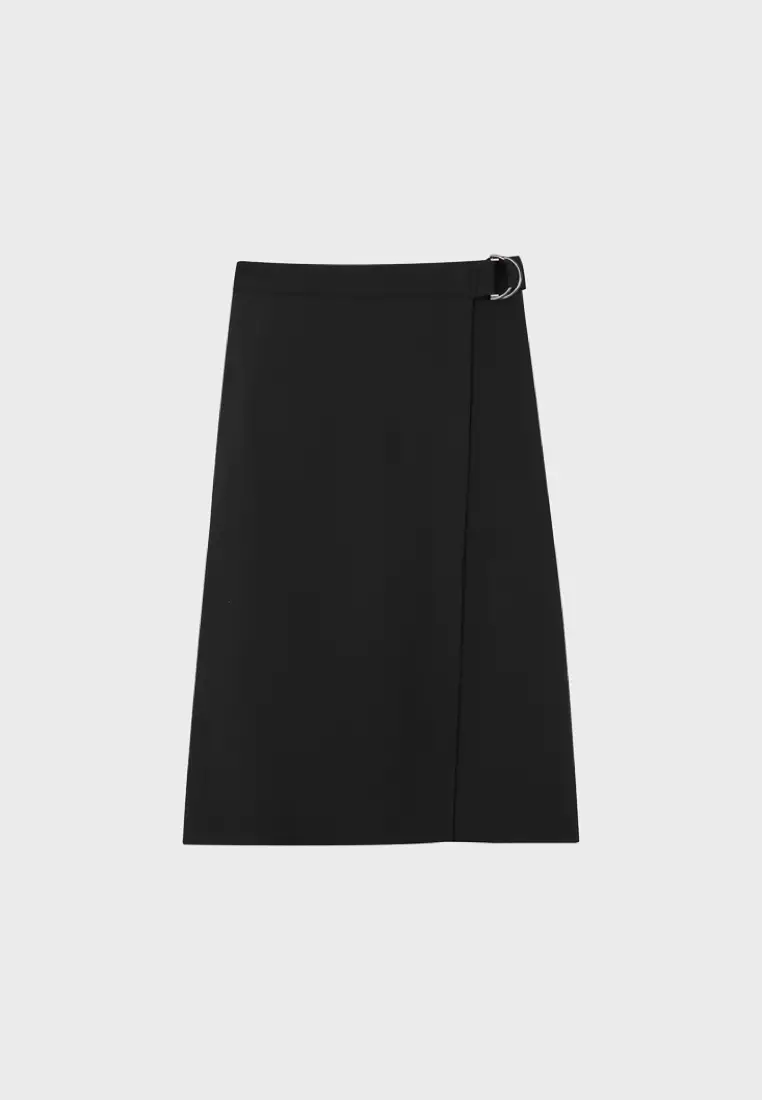 Black A-Line Single-Piece Skirt