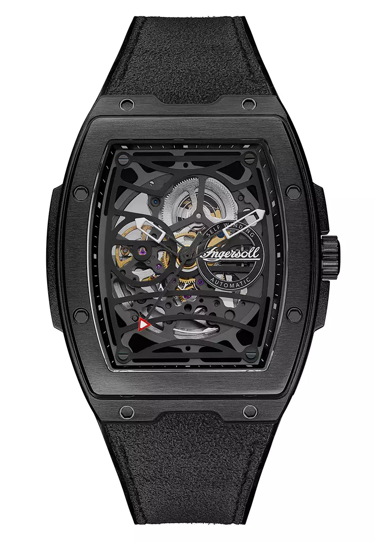 Ingersoll Challenger Black Leather Analog Automatic Watch For Men INI12307