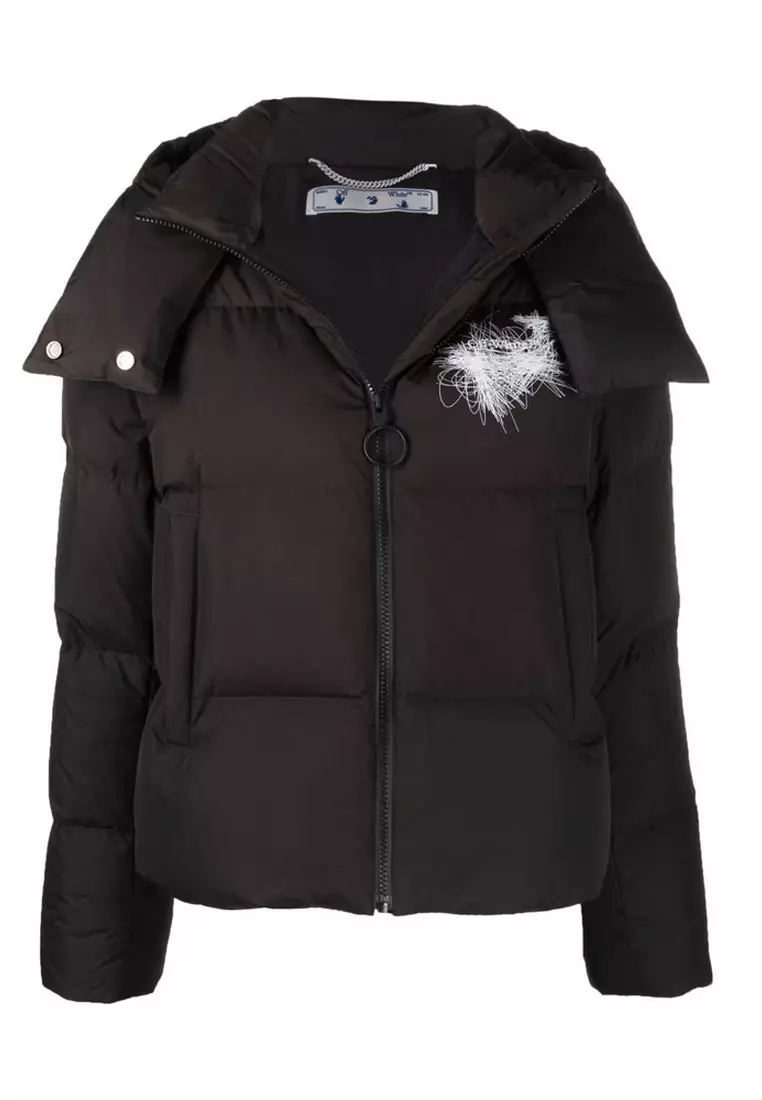 White coat black fur hood shop