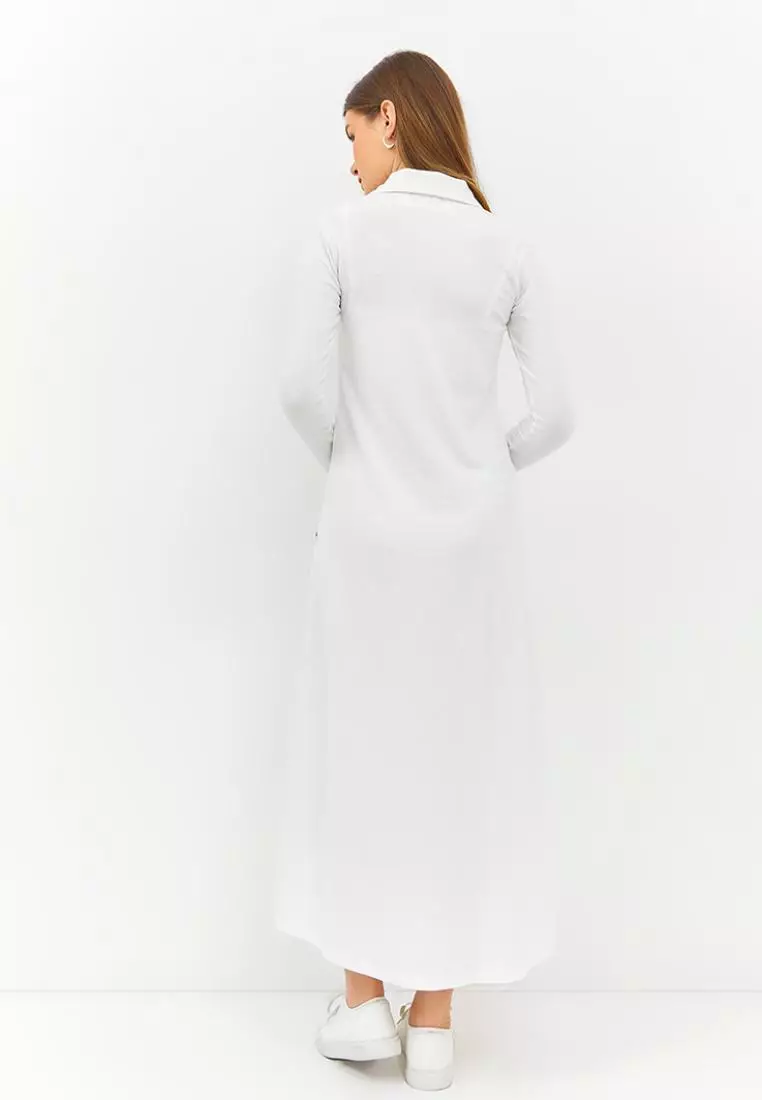 Jual Graphis GRAPHIS Collared Long Sleeves Maxi Knit Dress Original ...