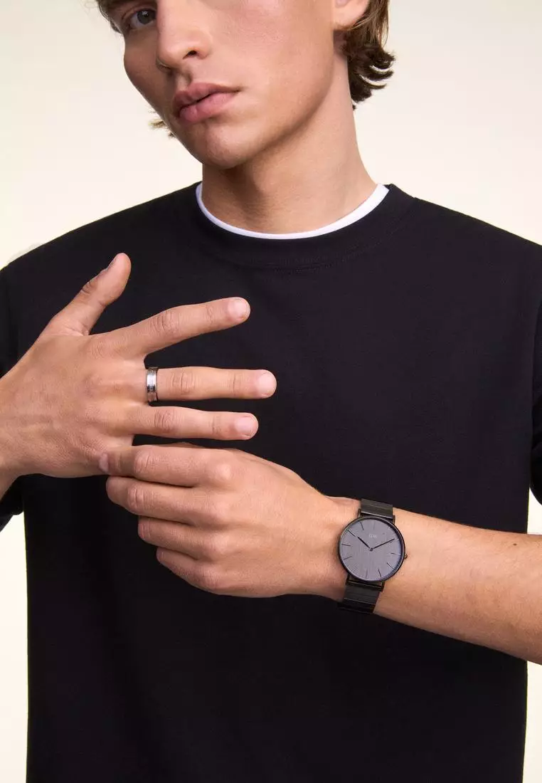Classic 40mm Black Piano Brushed Onyx - Men Watch stainless steel watch DW Official Authentic Original