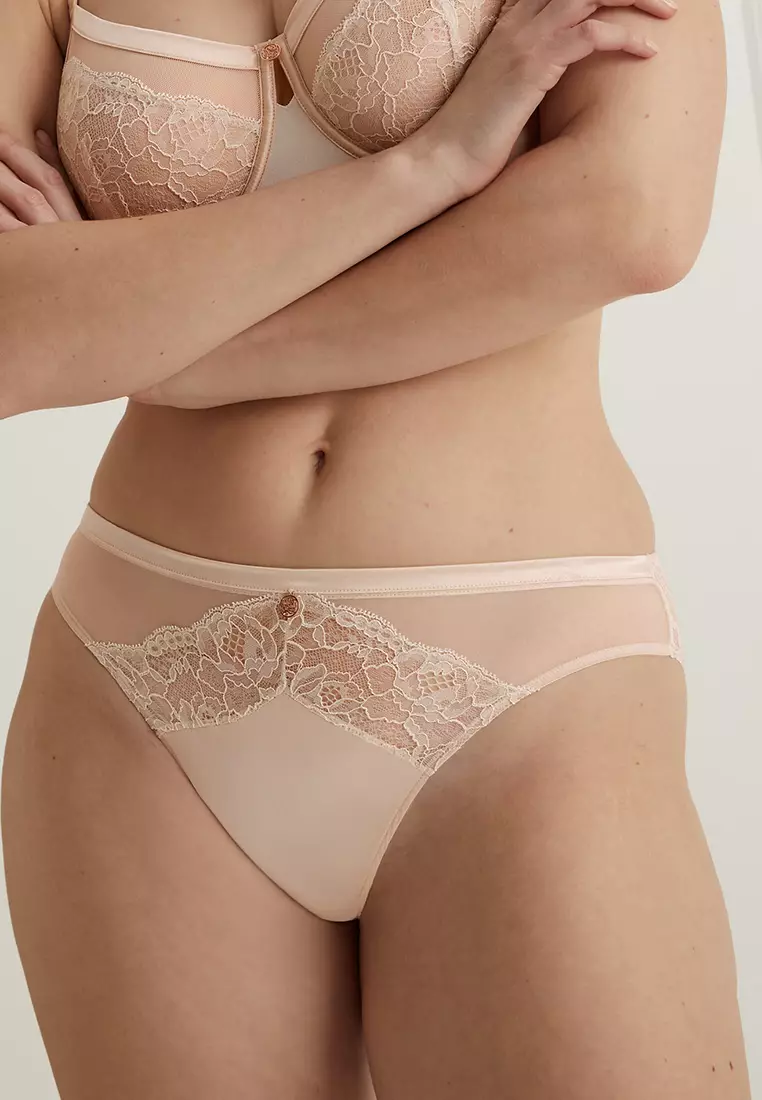 Silk & Lace High Leg Knickers