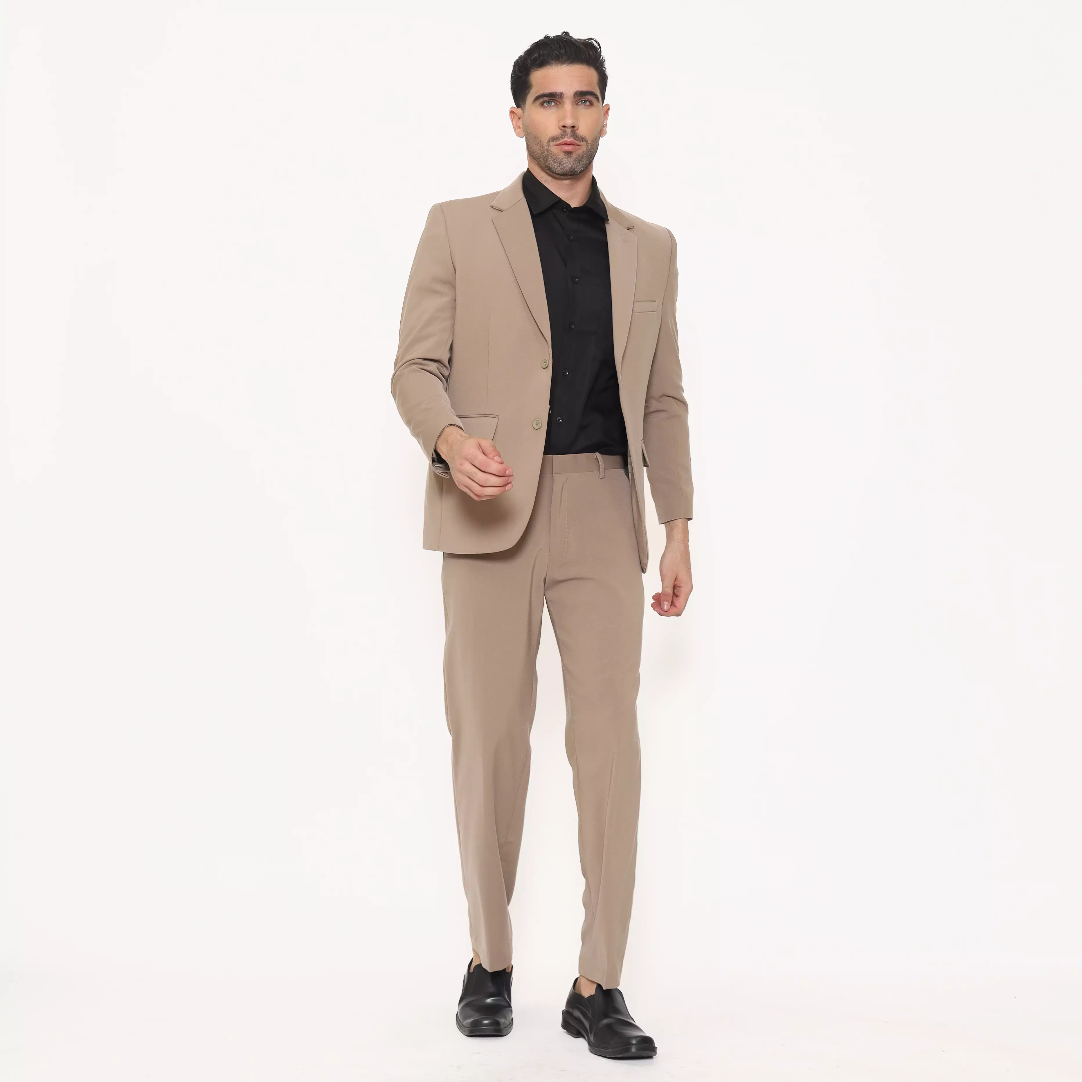 Lawell Jas Pria Formal Elegan warna Beige | Motif Strip Kecil | ALDO