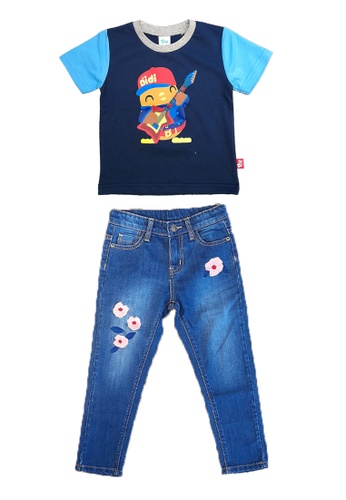 Didi and Friends Didi and Friends Kids T-Shirt And Bottom Jeans Set | ZALORA