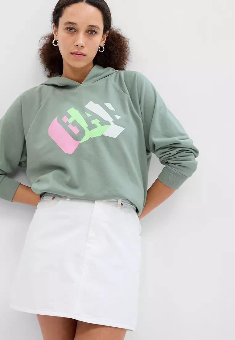 Buy GAP Vintage Soft Capsule Logo Boyfriend Hoodie 2023 Online | ZALORA  Philippines