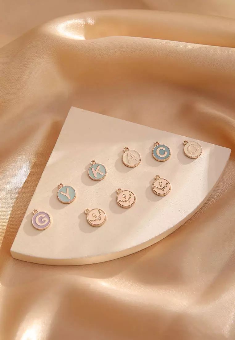 GYKACO Custom Nama Gelang / Rante Tas *** Tersedia Alphabet A - Z *** - Alphabet J