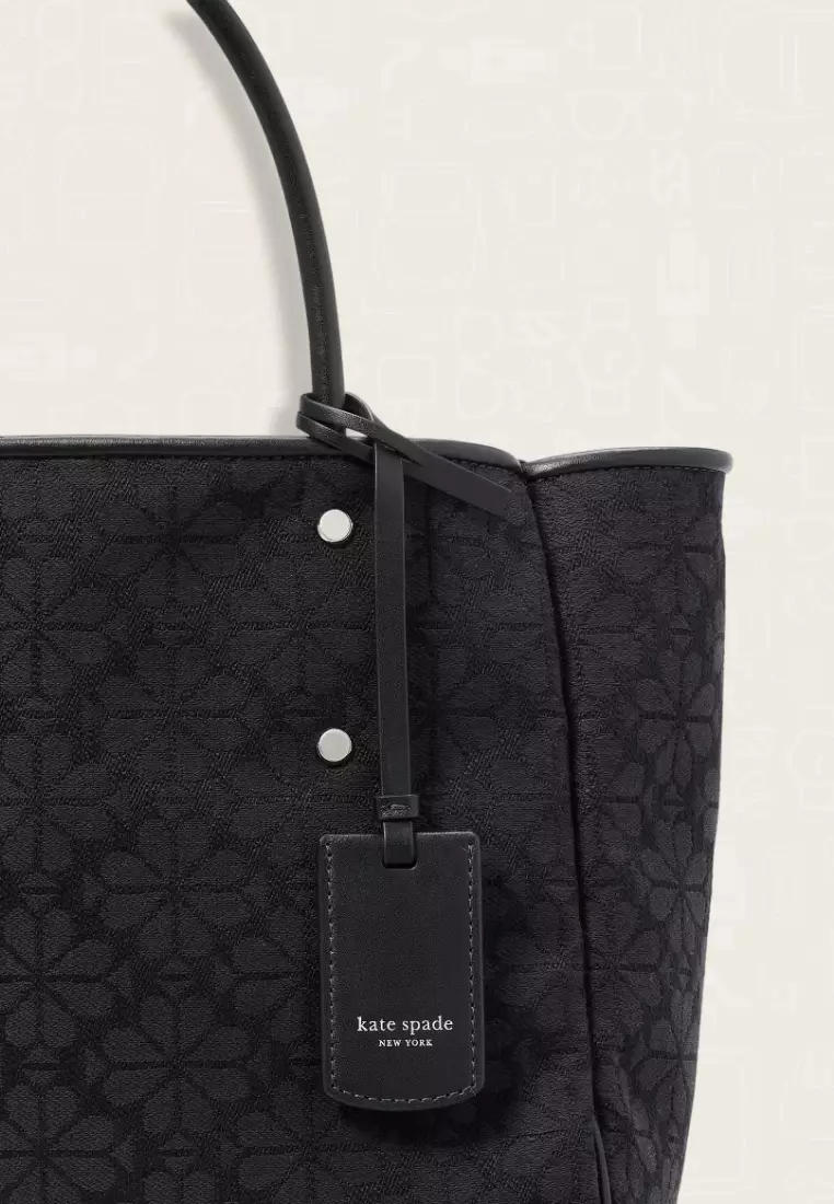 Kate Spade Spade Flower Jacquard Medium Everything Tote Black Multi
