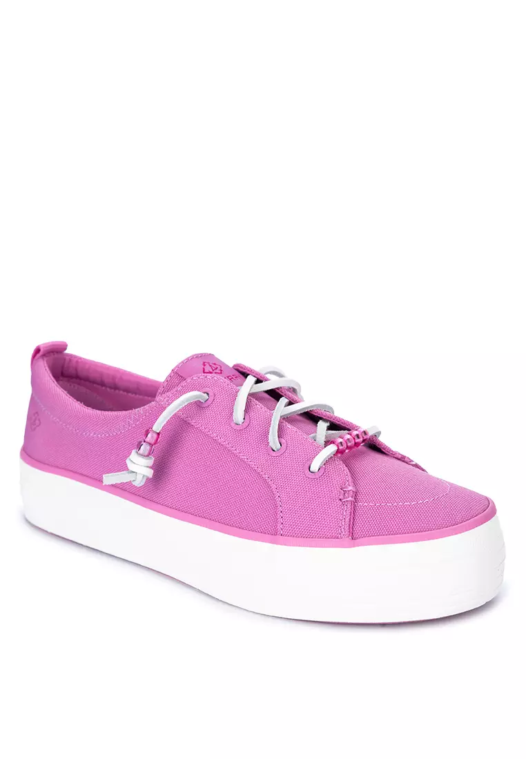 Buy Sperry Women's Crest Vibe Beaded Platform Canvas Sneaker Pink 2024 ...