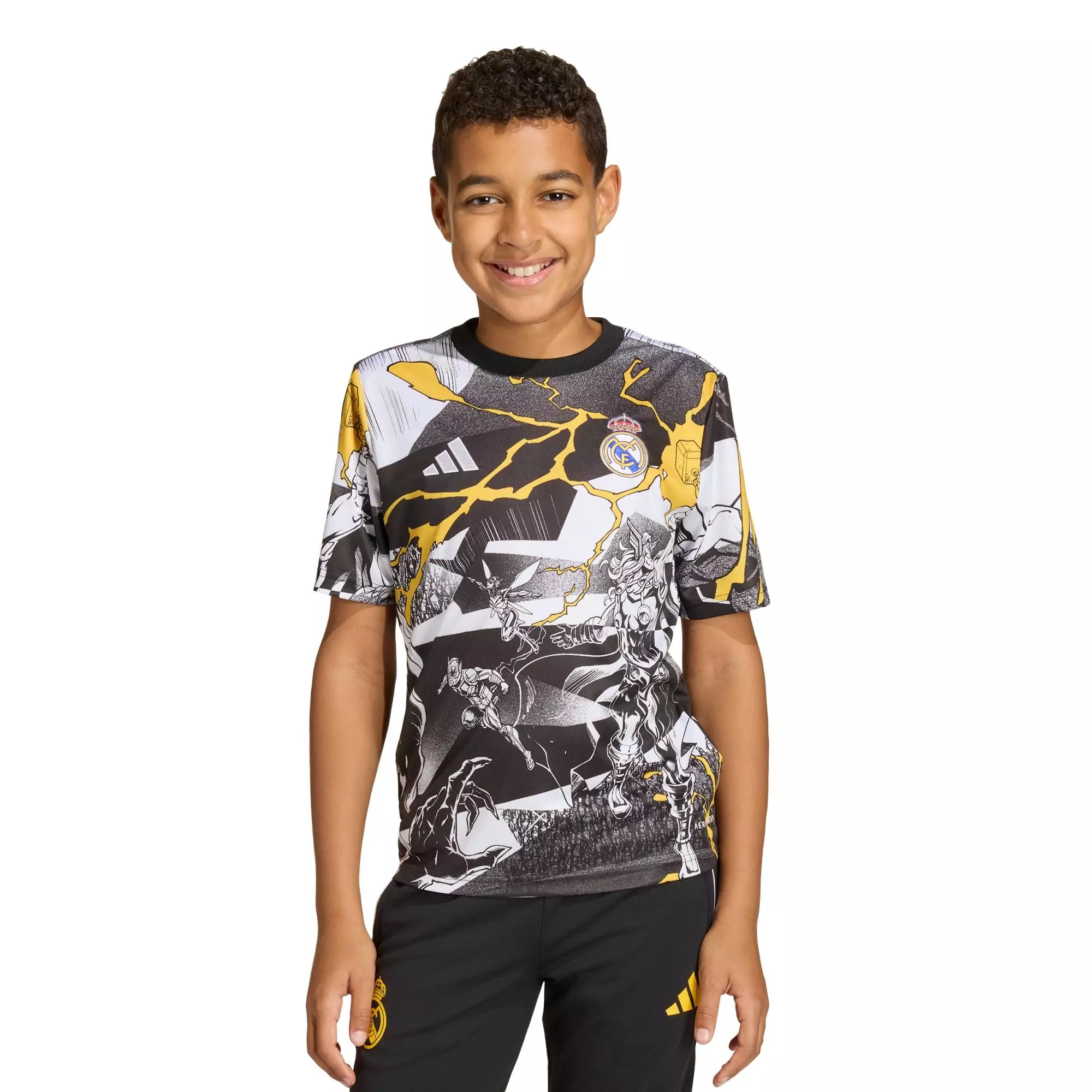 Football Real Madrid Avengers 25/26 Pre-Match Shirt Kids Unisex White JZ9016