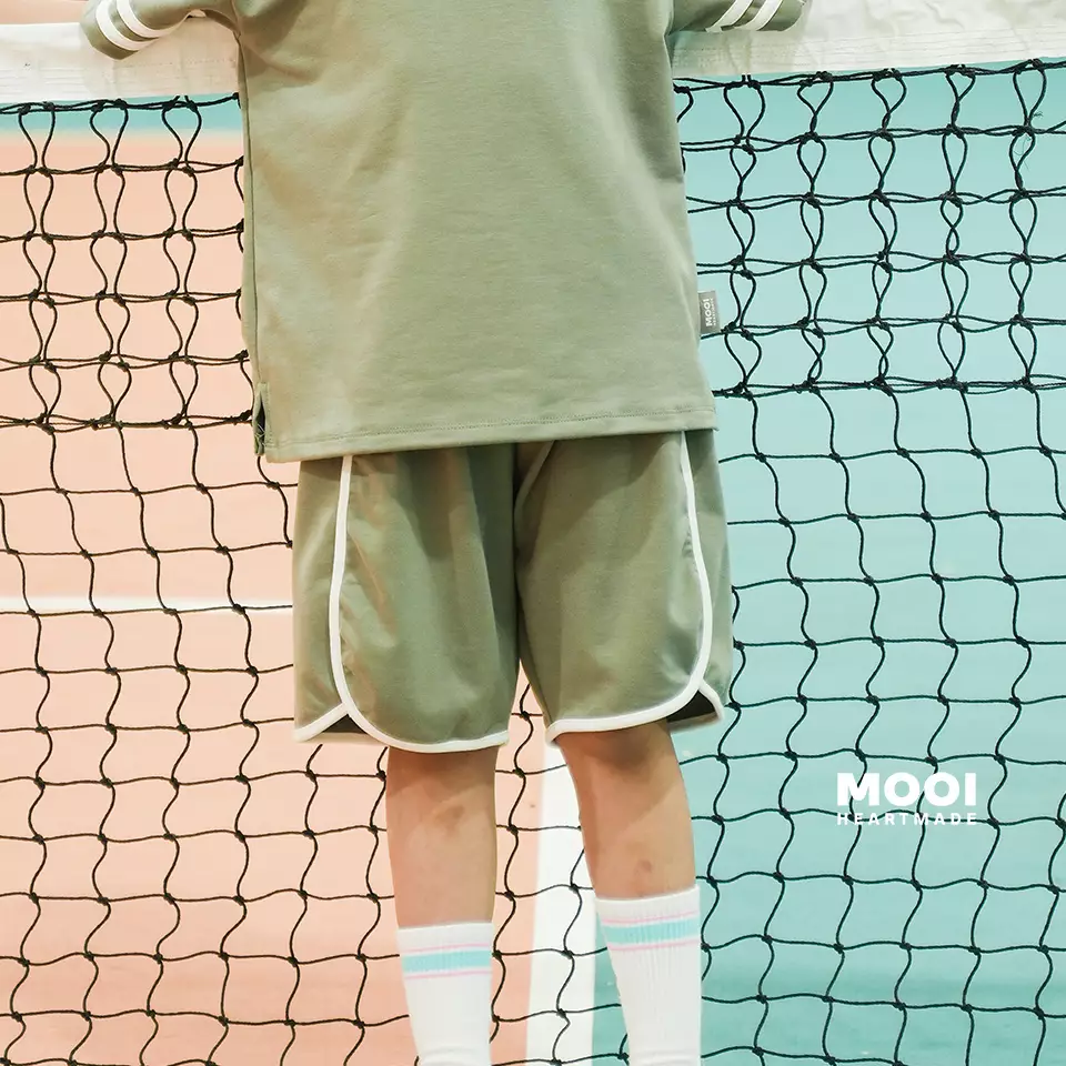 Mooi Celana Pendek Anak Laki - Laki Mark Pants Kids - Light Grey