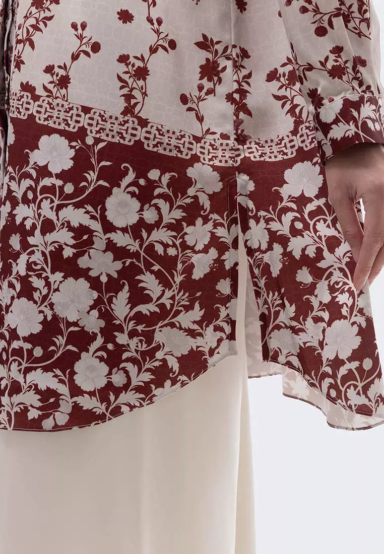 Ria Miranda Maroon Yara Tunic