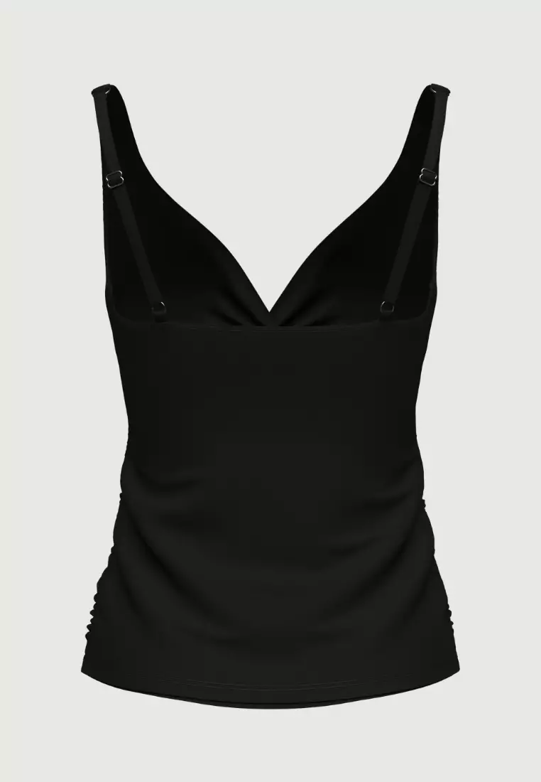 Core Solid Black Plus Cup Tankini