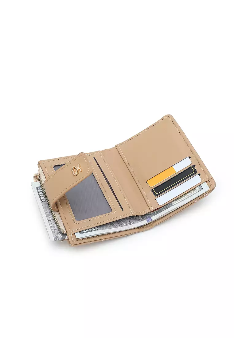 Women's Short Wallet / Purse - Khaki