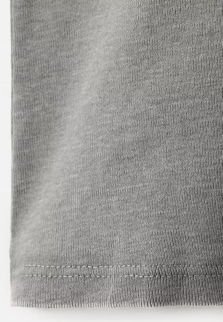 Washed-Effect Cotton T-Shirt