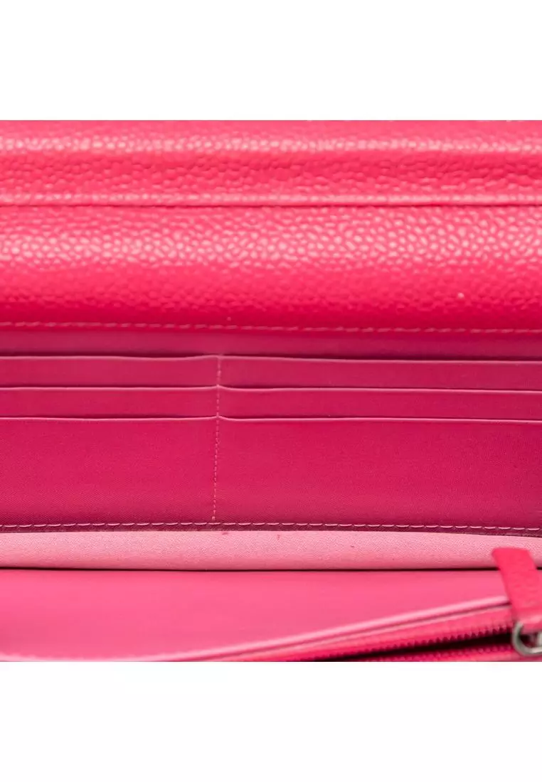 Pre-Loved Chanel Caviar Bicolor Cc Wallet On Chain