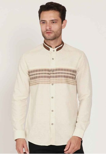 Jual Edwin Jeans KOKO JASIR KHAKY Kemeja Casual Formal Pria Lengan