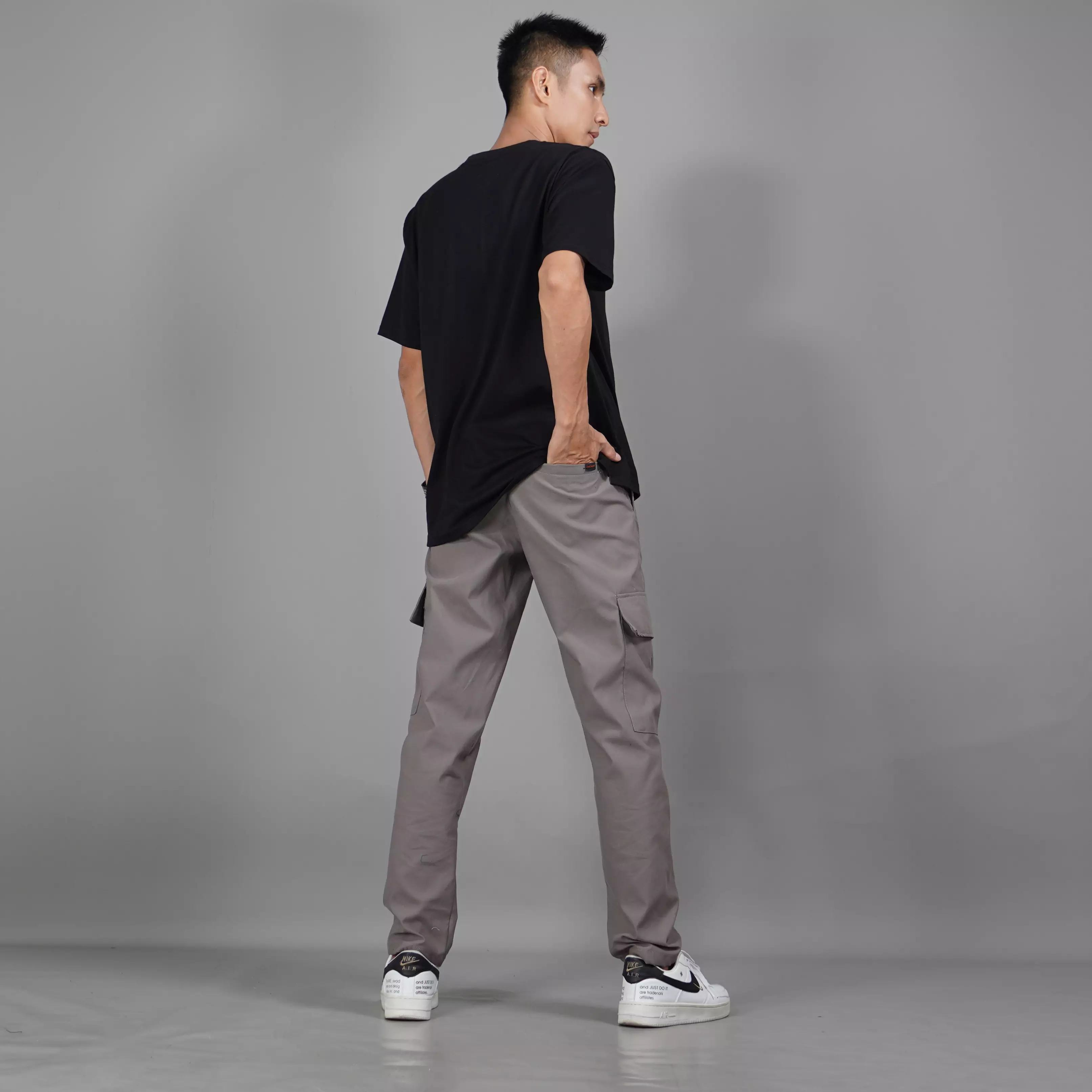  RAYMOND Celana Cargo Pria Celana Kargo Pria Cargo Pants Pria - Abu Muda