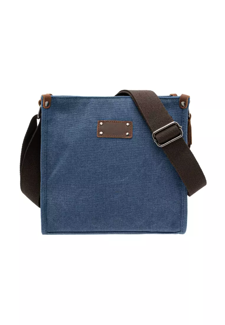 Canvas Leather Street Tide Messenger Bag BAD 21007