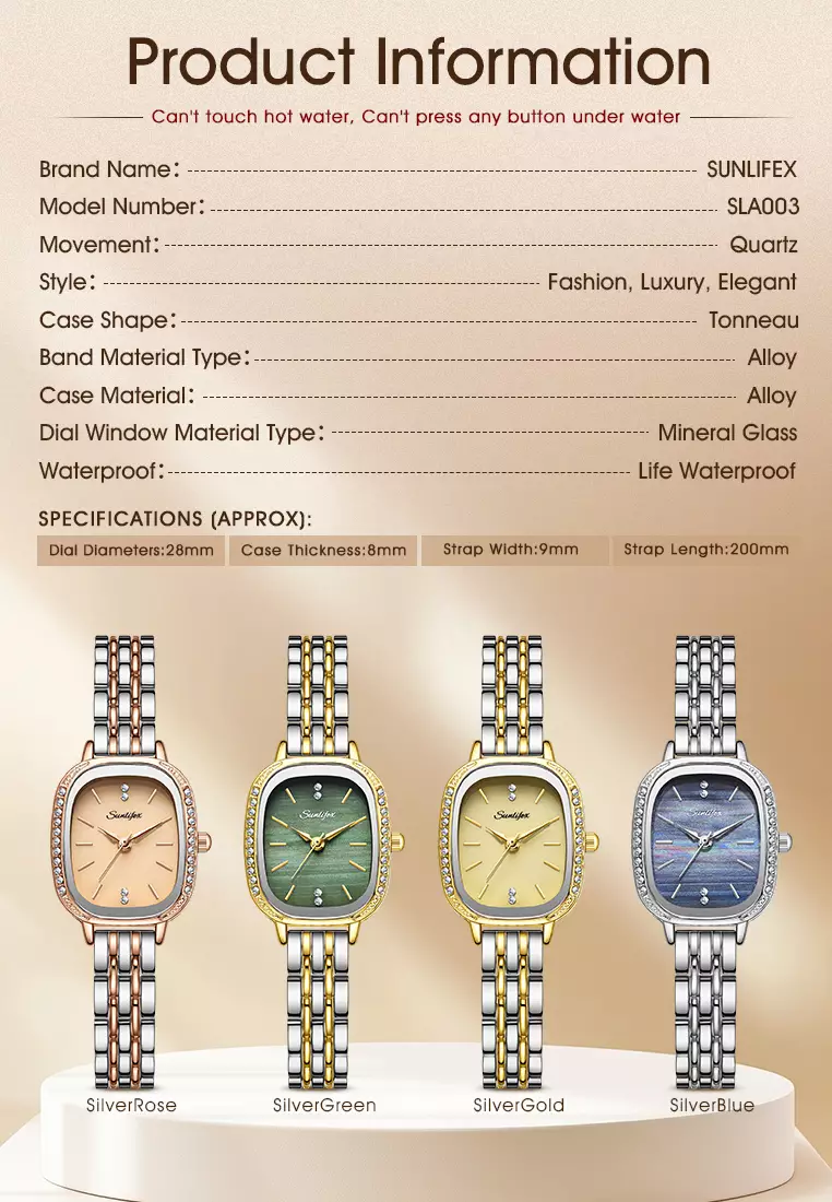 Jam Tangan Wanita A003 Original Korea Elegan Tali Alloy Kuarsa Jam Tangan Cewek silvergold