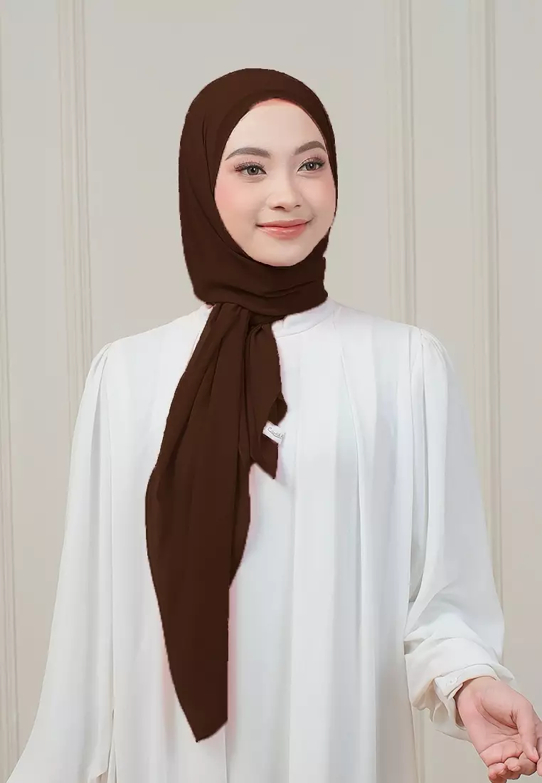 HIJAB INSTAN MAGNET SYIFA - DARK BROWN