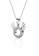 Her Jewellery silver Deer Antlers Pendant (White Gold) - Made with Swarovski Crystals 44D3FACA4668FDGS_2