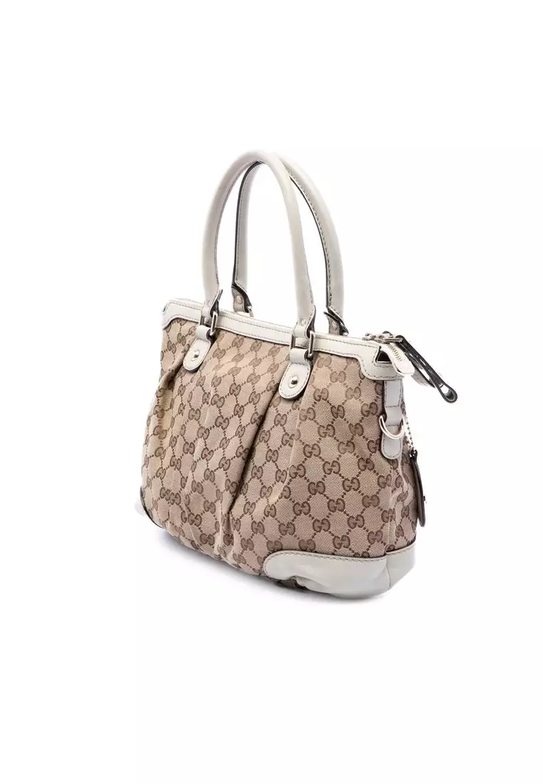 Pre-Loved Gucci Gg Canvas Sukey Satchel