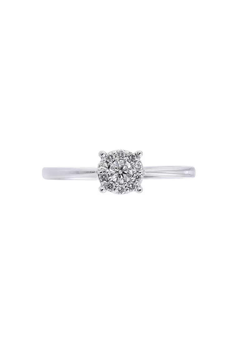 HABIB Round Diamond Ring in 375/9K White Gold 267150623(WG)