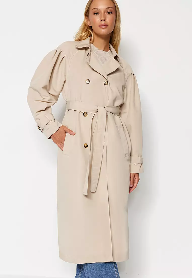 Trench Impermeabile Donna Trendyol Vizon - Lungo, Oversize, Per Guida E Occasioni Casual - Foto 11