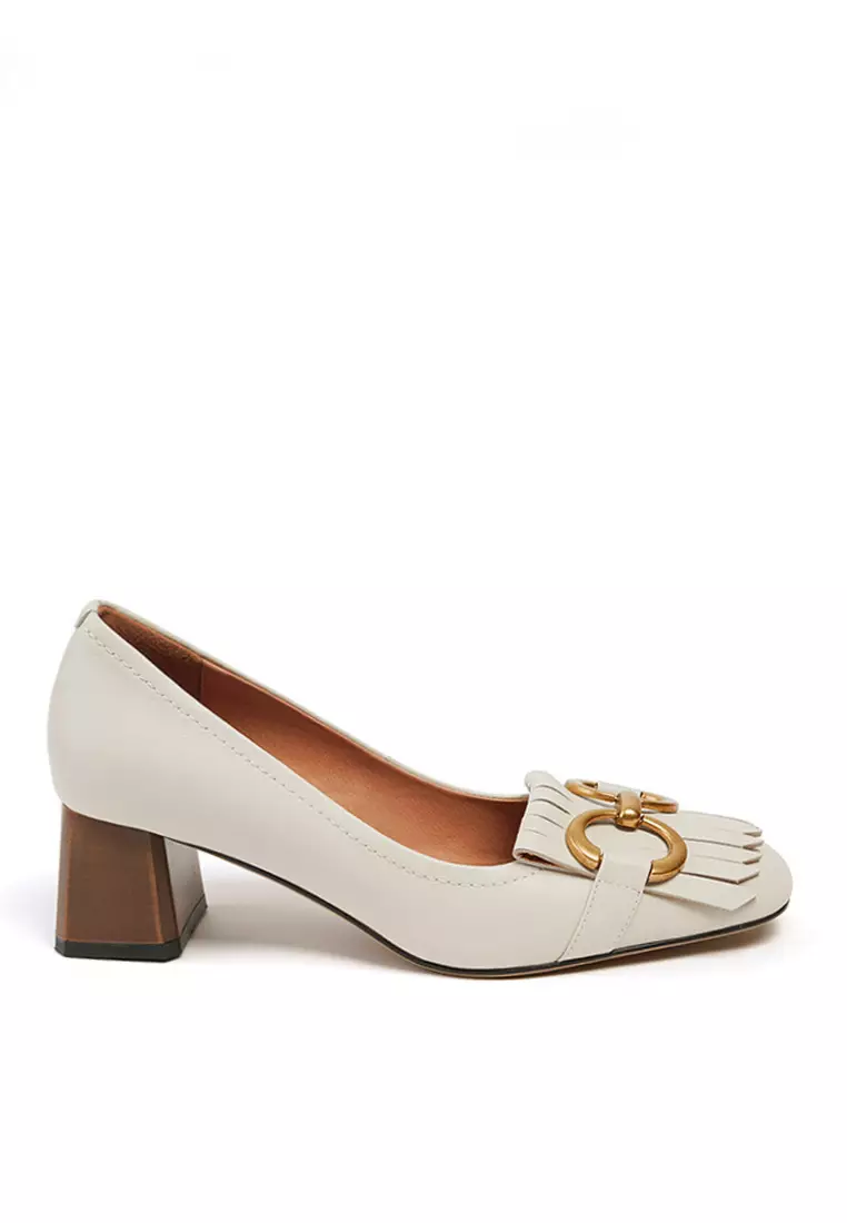 Discount on Twenty Eight Shoes  shoes - SKU: VANSA Fashionable Leather Buckle Mid Heels VSW-H0821333