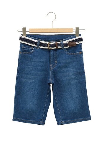 LC WAIKIKI blue Denim Roller Shorts With Belt 923F1KAC642020GS_1