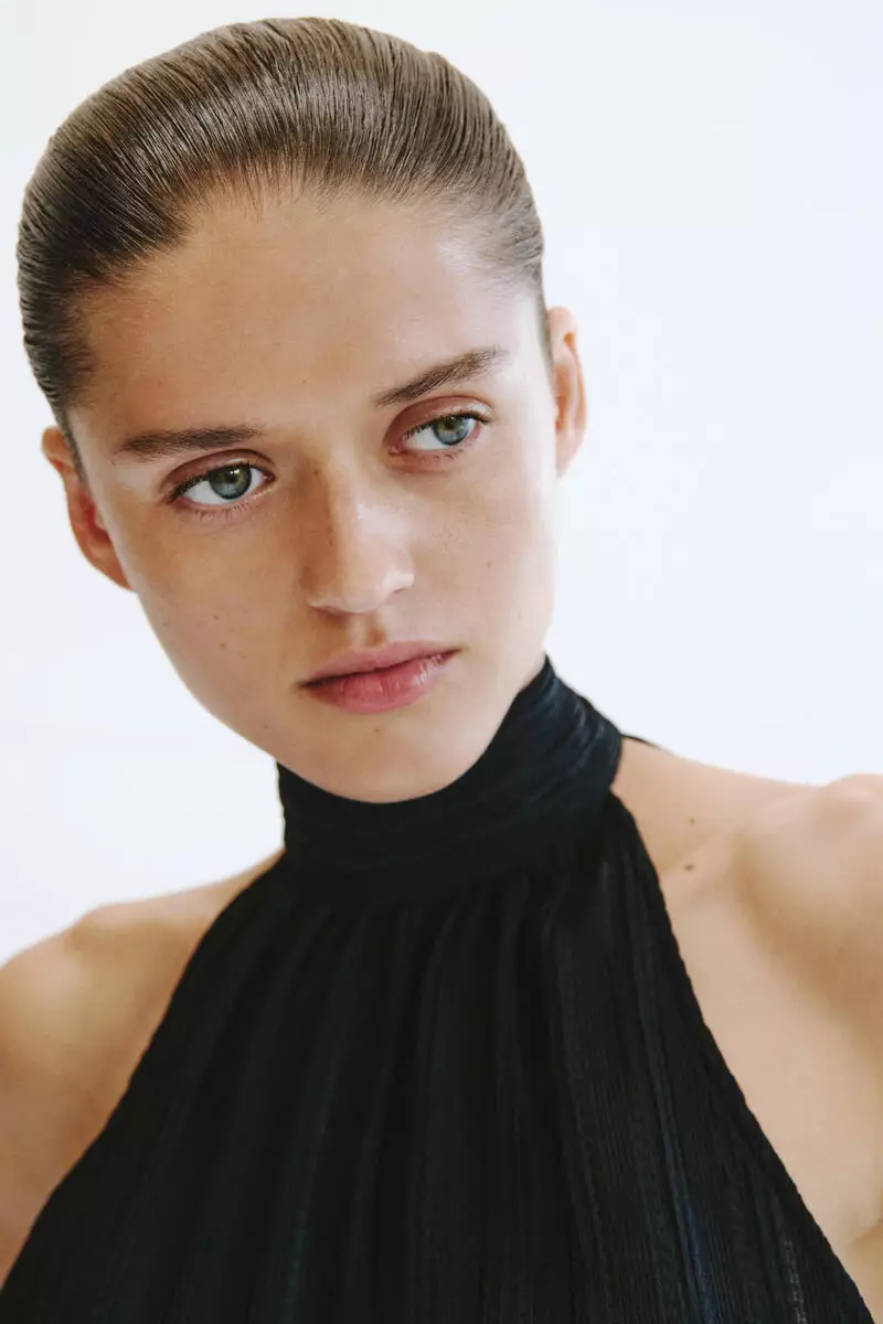 Textured jersey top