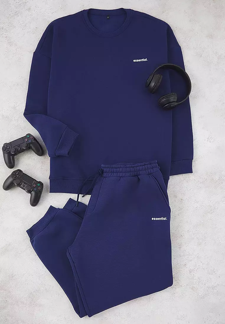 Plus Size Sweatshirt and Sweatpants Set