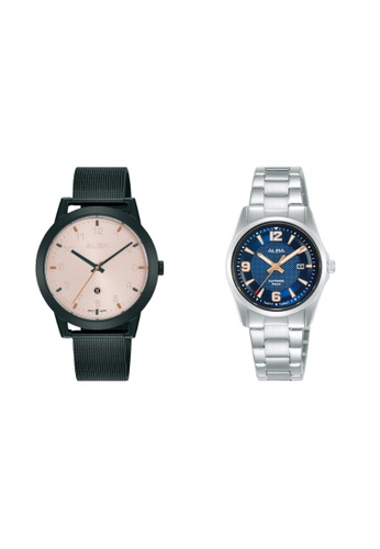 ALBA PHILIPPINES black and pink and blue Alba By Seiko Watch Gift Set Bundle For Women (AH7Z49 + AH7Z69) 308B7AC8CB9BD1GS_1