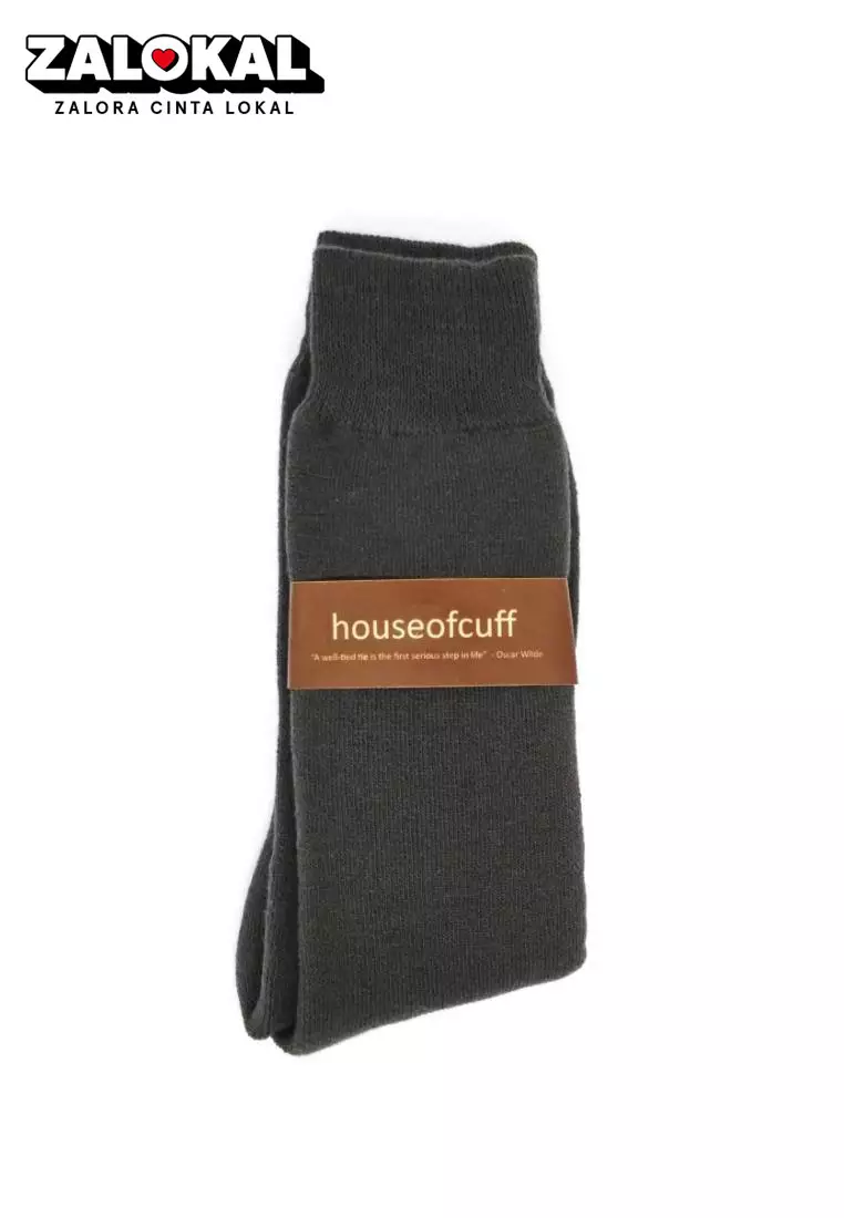Socks Kaos Kaki Formal Panjang Pria Kerja Grey Formal Socks