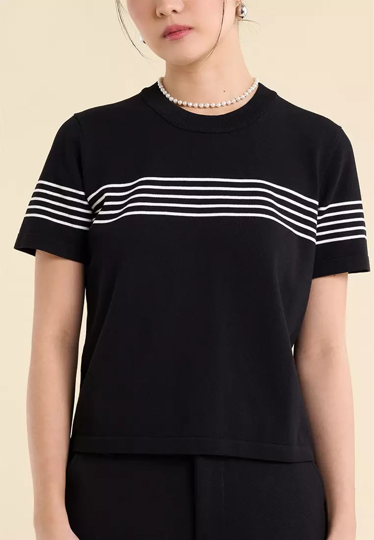 Dress Code Light Knit Striped T-Shirt