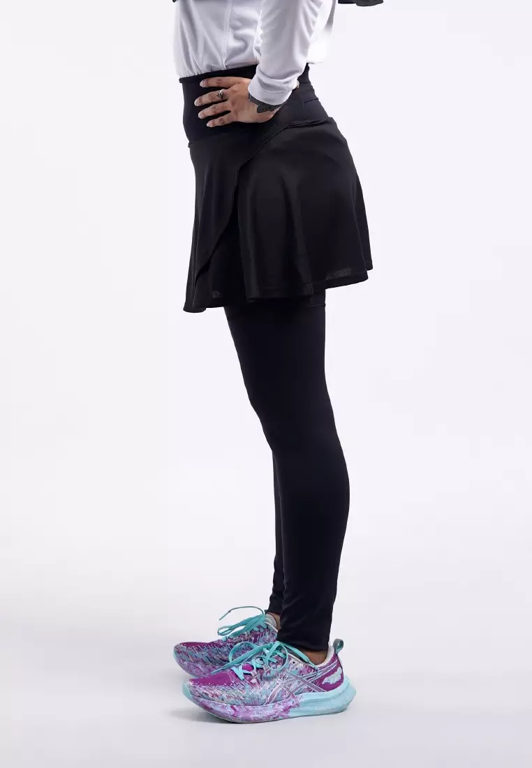 Tiento Celana Rok 2in1 Running Women Skirt Legging Panjang Sport Lari