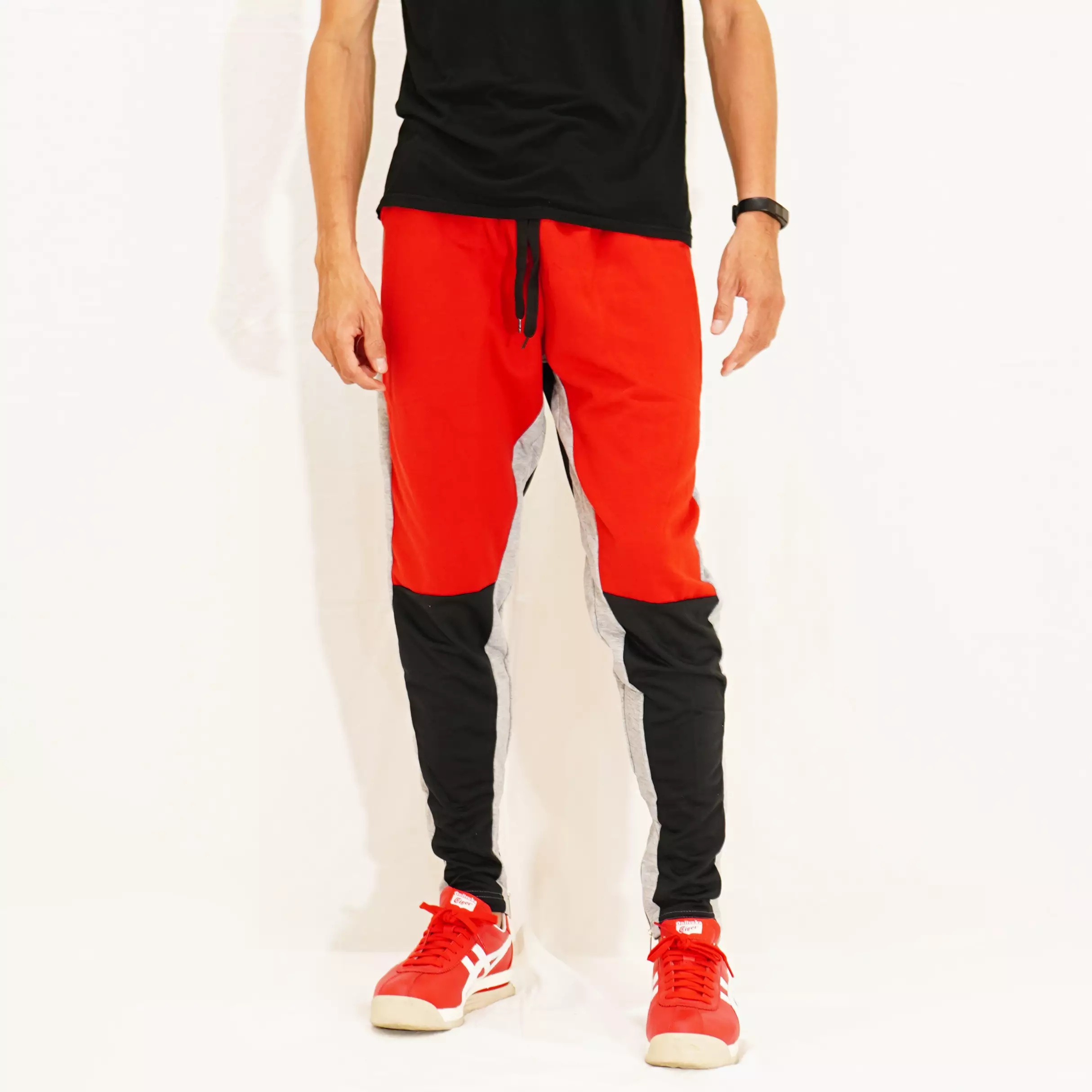 RONALDO Celana Joger Pria Jogger Pants Pria Variasi Warna - MERAH