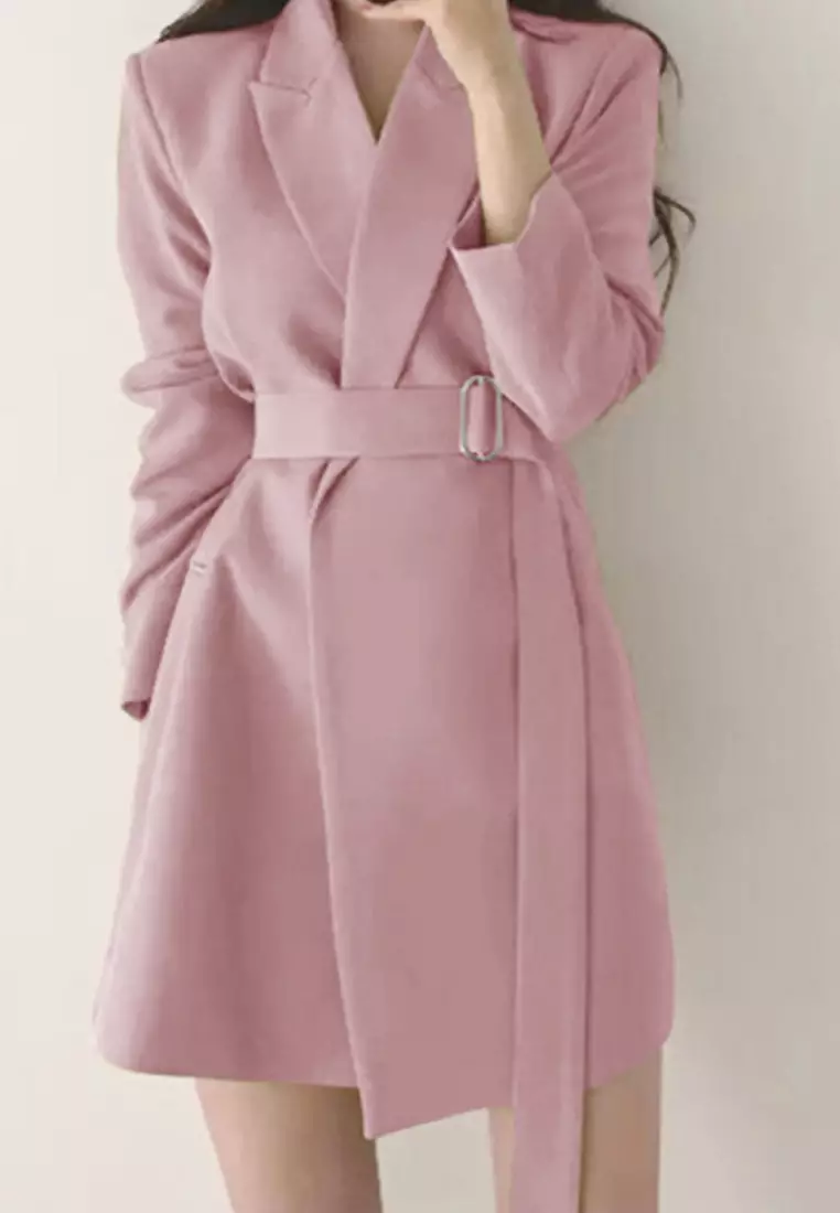 VANSA Simple Belted Blazer  VCW-C803